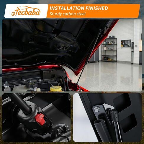 يدعم رفع غطاء محرك السيارة متوافق مع 2020-2026 Jeep Gladiator JT 2018-2026 Wrangler JLU غطاء محرك السيارة دعم الدعامات غطاء محرك السيارة المخمدات جميع الأحوال الجوية 1 زوج لملحقات المصارع 2025 in Kuwait