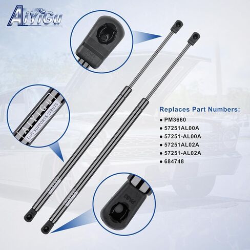 PM3660 Front Hood Struts Shocks Lift Supports Gas Springs Compatible with 2015 2016 2017 2018 2019 Subaru Legacy Outback B4, Pack of 2 PCS Replaces 57251AL00A 57251AL02A in Saudi Arabia