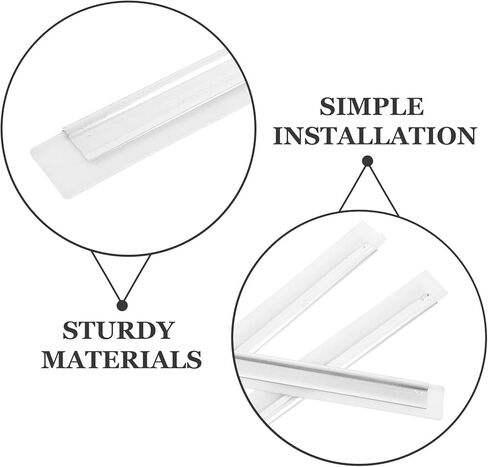 6pcs Aluminum Alloy Frame Squeegee Replacement with Soft Rubber Blade 29x2cm Silicone Window Squeegee Parts for Glass Door Cleaner and Shower Glass Cleaning in Kuwait