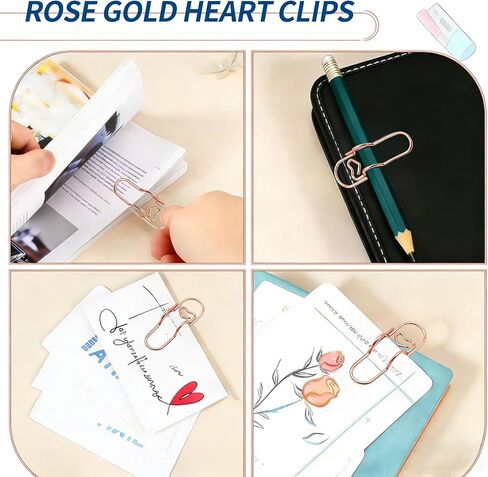 16 Pack Metal Pen Holder Clips, Stainless Steel Pen Loop Holders for Notebook Journal & Book, Ideal for School Office Students Teachers & Professionals, 4 Gold, 4 Rose Gold, 4 Silver & 4 Black in Kuwait