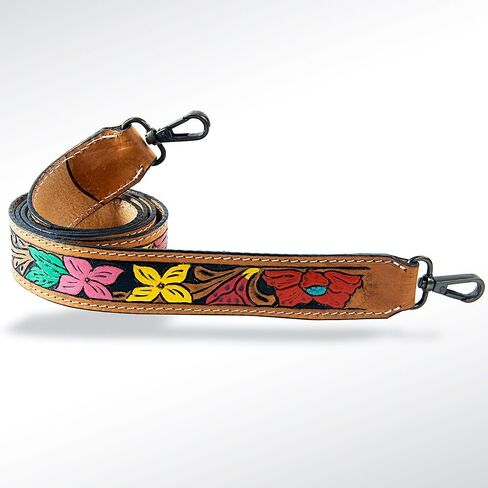 American Darling Hand Tooled Genuine Leather Crossbody Handle Strap for Bags Phone Keychain Wallet Purse Clutch Cellphone in Saudi Arabia