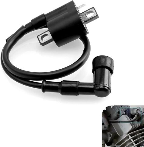Motorcycle Ignition Coil, Spark Plug Wire Ignitor Line Kit, Universal for CG 125cc 150cc 200cc 250cc Vertical Engine ATV Sand Rail Dirt Bike Go Kart (Black) in Saudi Arabia