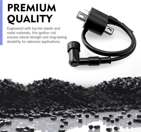 Motorcycle Ignition Coil, Spark Plug Wire Ignitor Line Kit, Universal for CG 125cc 150cc 200cc 250cc Vertical Engine ATV Sand Rail Dirt Bike Go Kart (Black) in Saudi Arabia