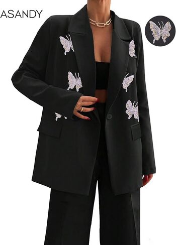 Women Blazer Suit Jacket Notched Collar Casual Work Office Blazers in Saudi Arabia