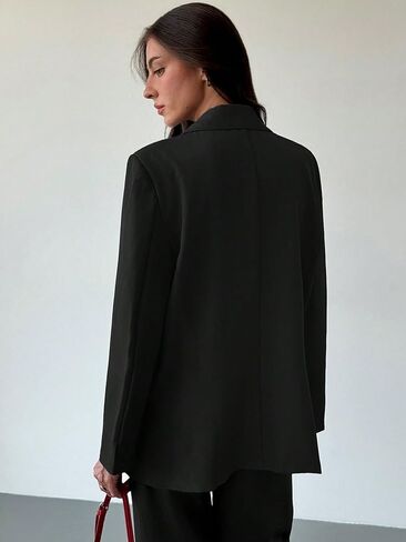Women Blazer Suit Jacket Notched Collar Casual Work Office Blazers in Saudi Arabia