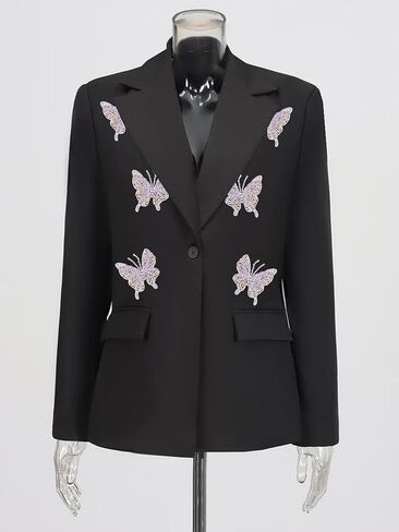 Women Blazer Suit Jacket Notched Collar Casual Work Office Blazers in Saudi Arabia