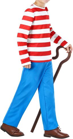 Morph Red and White Striped Costume Kids, Striped Character Costumes, Adult Book Character, World Book Day Costumes for Kids in Saudi Arabia