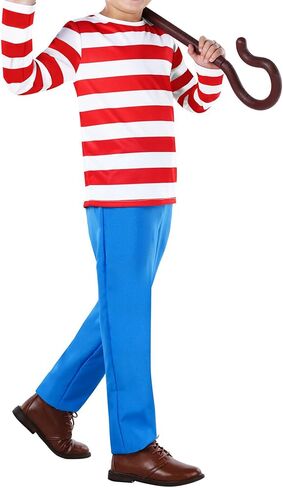 Morph Red and White Striped Costume Kids, Striped Character Costumes, Adult Book Character, World Book Day Costumes for Kids in Saudi Arabia