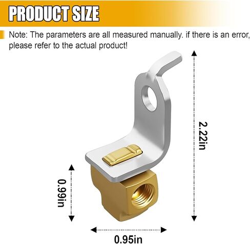 3-Way Brake Line Tee with Mounting Bracket, Brass Brake Line Union Fitting 3/16" for 3/8"-24 Threads Maintaining Brake System, Universial Car Accessory for Fuel Line Liquid Line Brake line in Saudi Arabia