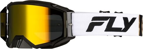 نظارة Fly Racing Zone Pro MX ATV لركوب الطرق الوعرة (أبيض/أسود/ذهبي) in Saudi Arabia