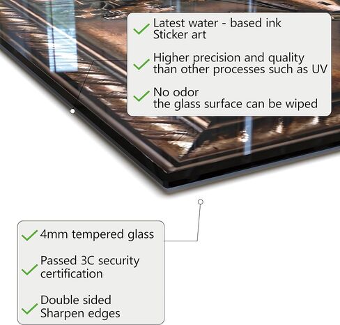DAIFURONGE Tempered Glass Backsplash for Kitchen, Copper Rooster Art Stove Backsplash Protector - Easy to Clean Wall Decor (30"x16"(76.2x40.64cm)) in Kuwait