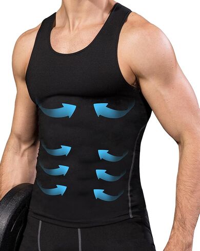 1 or 3 Pack Men's Compression Tank Top Athletic Workout Sleeveless T-Shirt Base Layer for Gym Running Basketball in Saudi Arabia