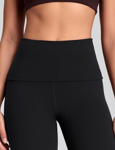 HeyNuts Mellow Fold Over Flare Leggings 29"/30.5"/32.5"/34.5", High Waisted Tummy Control Bootcut Y2K Foldover Yoga Pants in Saudi Arabia