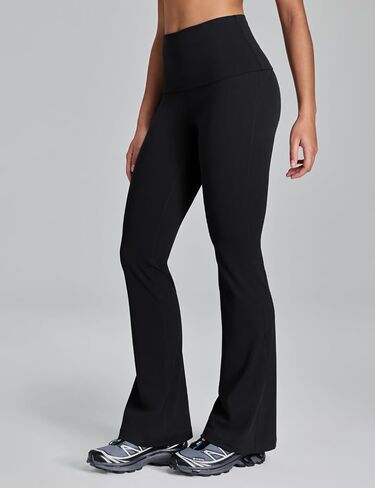 HeyNuts Mellow Fold Over Flare Leggings 29"/30.5"/32.5"/34.5", High Waisted Tummy Control Bootcut Y2K Foldover Yoga Pants in Saudi Arabia