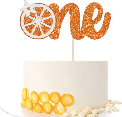 1Pc Lemon 1st Birthday Cake Topper Glitter Lemon One Cake Pick Fruit Theme Lemonade First Birthday Cake Decorations for Lemon Theme Baby Shower Boys Girls 1st Birthday Party Supplies in Kuwait