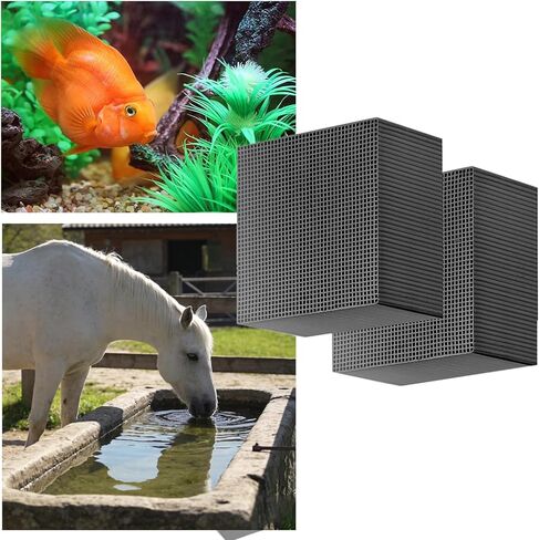 4 PCS Aquarium Cube Filter, Activated Carbon Aquarium ​for Ponds,Fish Tank,Stock Tank for Horses,4X4X2 Inch，eco Aquarium Water Purifier Cube. in Saudi Arabia