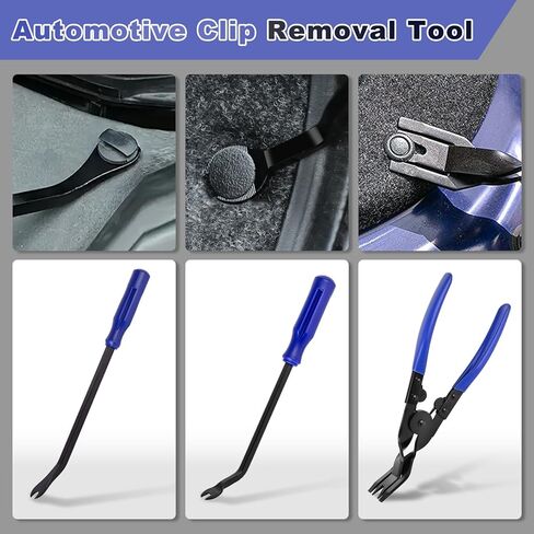 مجموعة أدوات إزالة القطع الأوتوماتيكية 7 قطع مع أداة فك بلاستيكية وأداة إزالة المشبك لإزالة لوحة جسم السيارة ومشابك باب لوحة القيادة، وتنجيد السيارات ومسامير تثبيت كماشة وأدوات إزالة in Kuwait