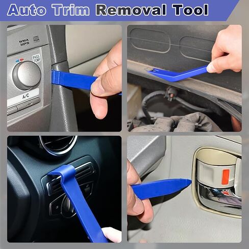 مجموعة أدوات إزالة القطع الأوتوماتيكية 7 قطع مع أداة فك بلاستيكية وأداة إزالة المشبك لإزالة لوحة جسم السيارة ومشابك باب لوحة القيادة، وتنجيد السيارات ومسامير تثبيت كماشة وأدوات إزالة in Kuwait