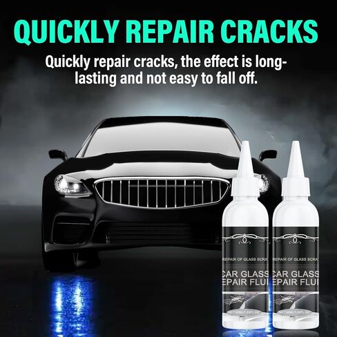 2Pcs Windshield Crack Repair Kit, 2026 New Car Windshield Cracks Gone Glass Repair Liquid Kit for Quick Fix Windshields, Windows, Mirrors, 50ml/1.69fl.oz in Kuwait