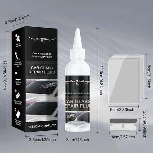 2Pcs Windshield Crack Repair Kit, 2026 New Car Windshield Cracks Gone Glass Repair Liquid Kit for Quick Fix Windshields, Windows, Mirrors, 50ml/1.69fl.oz in Kuwait