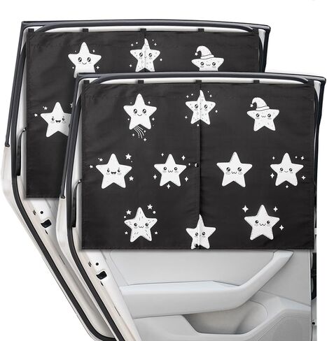 ظلال نافذة السيارة، عبوتان من ظلال الشمس المغناطيسية للسيارة للطفل، تصميم مغناطيسي مزدوج الطبقات للأغطية الكاملة/خيارات نصف الظل، ستائر النوافذ للحماية من الحرارة/الأشعة فوق البنفسجية وأغطية الشمس in Kuwait