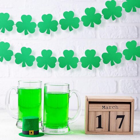 Ctosree 500 Pcs St. Patrick's Day Shamrock Cutouts Bulk 4 Inch Green Shamrocks Clover Cut Outs Shape Die Cuts for Irish Holiday Bulletin Border Craft Decoration in Saudi Arabia