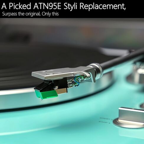 3pcs Record Player Replacement Needles with Tinplate Storage Case, Turntable Record Stylus Compatible with Crosley Victrola Jensen 1byOne Boytone And More Vinyl Record Players in Kuwait