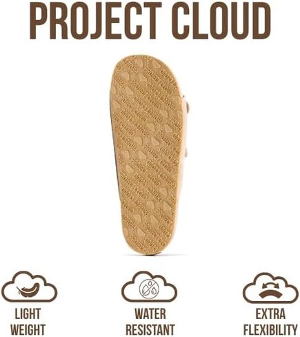 صنادل نسائية من Project Cloud 100% من الجلد الطبيعي، صنادل مريحة من القطيفة والناعمة للنساء - صنادل مسطحة مضادة للانزلاق للنساء 2026 - شرائح نسائية خفيفة الوزن (DAINTY) in Saudi Arabia