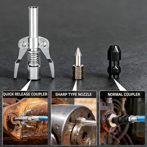 مجموعة مسدس الشحوم الكهربائية، أقصى ضغط 12000 رطل لكل بوصة مربعة، معدل تدفق 5.3 أونصة/الدقيقة، بطارية مسدس الشحوم اللاسلكي شديدة التحمل تعمل بصمام نزيف الهواء، بطاريات 2X 4.0 أمبير، خرطوم مرن 39.4 بوصة، سماوي in Kuwait