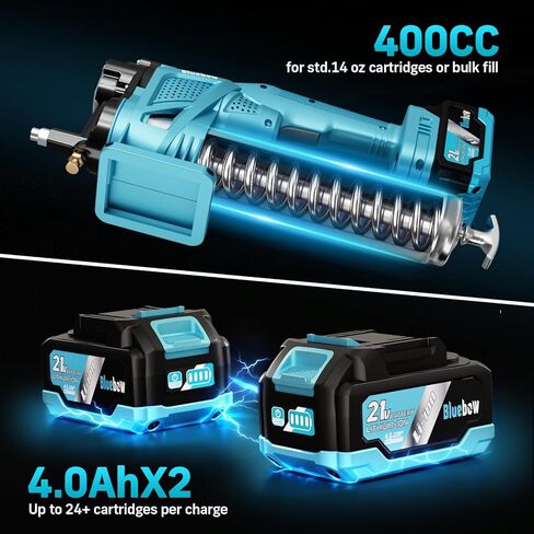 مجموعة مسدس الشحوم الكهربائية، أقصى ضغط 12000 رطل لكل بوصة مربعة، معدل تدفق 5.3 أونصة/الدقيقة، بطارية مسدس الشحوم اللاسلكي شديدة التحمل تعمل بصمام نزيف الهواء، بطاريات 2X 4.0 أمبير، خرطوم مرن 39.4 بوصة، سماوي in Kuwait