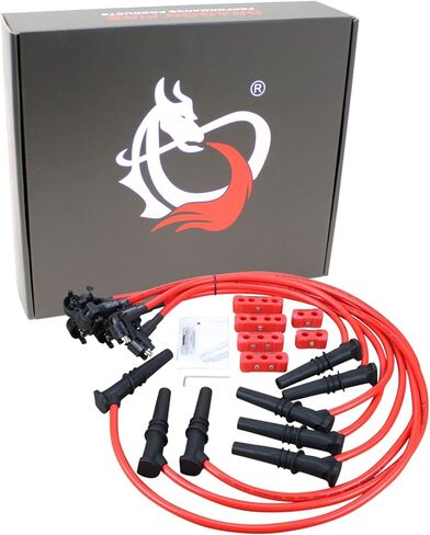 DRAGON FIRE PERFORMANCE 10mm Spark Plug Wire Set For 1996 1997 1998 1999 Ford Crown Victoria E150 Expedition F150 F250 Lincoln Town Car and Mercury Grand Marquis V8 4.6L SOHC Oem Fit PWJ110 in Saudi Arabia