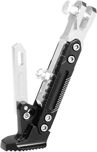 Motorcycle Kickstand for Kawasaki Ninja 400 2011-2023, Adjustable CNC Aluminum Alloy Adjustable Tripod Holder Kickstand Foot Side Support Stand Parking Leg Accessories,E Silver in Kuwait