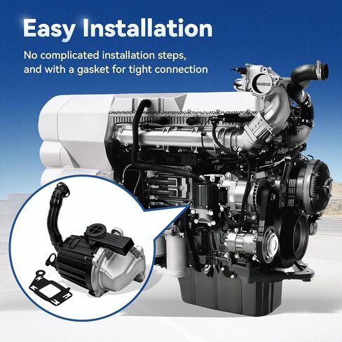 Crankcase Ventilation Oil Separator Crankcase Breather Oil Separator Compatible with Freightliner Detroit DD13 DD15 Mack MP8 Engine 2010-Present, Replace A4720107662 A4720106662 A4720108262(w/Gasket) in Saudi Arabia
