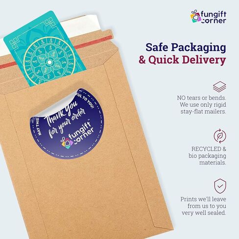 28 Hums Safety Talisman Feng Shui Amulet Card, Lotus Mandala Symbol for Protection Calmness and Balance, Pocket Talisman Feng Shui Gift, Made in USA (2 Pack) in Saudi Arabia
