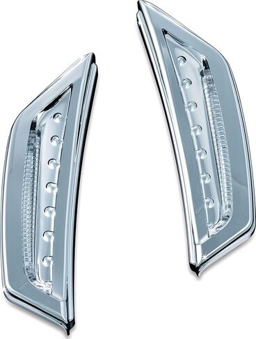 Kuryakyn 3903 Motorcycle Lighting Accent Accessory: LED Fairing Intake Scoops for 2012-17 Honda Gold Wing GL1800 Motorcycles, Chrome, 1 Pair in Saudi Arabia