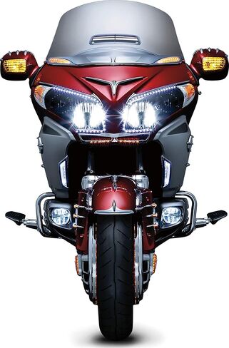 Kuryakyn 3903 Motorcycle Lighting Accent Accessory: LED Fairing Intake Scoops for 2012-17 Honda Gold Wing GL1800 Motorcycles, Chrome, 1 Pair in Saudi Arabia