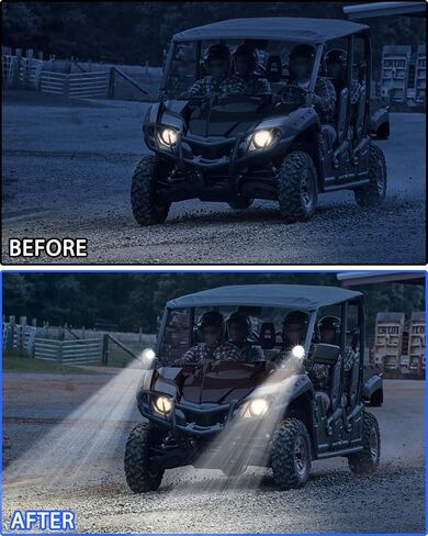 SAUTVS A-Pillar LED Pod Lights for Yamaha Viking 2013-2025 Wolverine X2 X4 850 2018-2020 Accessories, Auxiliary Lights with Mounting Bracket & Wiring Harness, Plug and Play (2PCS) in Saudi Arabia