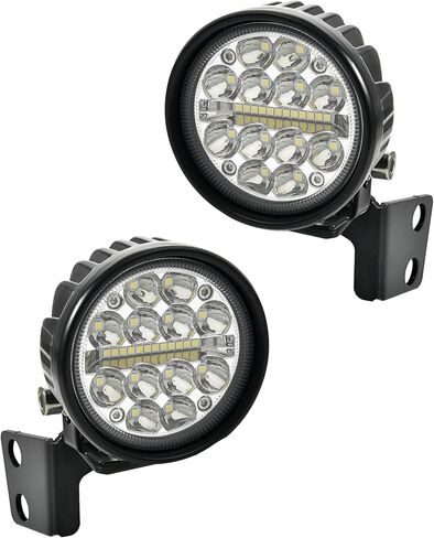SAUTVS A-Pillar LED Pod Lights for Yamaha Viking 2013-2025 Wolverine X2 X4 850 2018-2020 Accessories, Auxiliary Lights with Mounting Bracket & Wiring Harness, Plug and Play (2PCS) in Saudi Arabia
