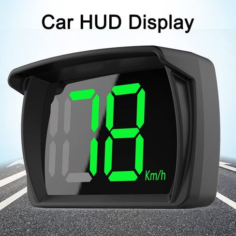 عداد السرعة الرقمي Shkalacar GPS Car HUD، عداد سرعة MPH مع شاشة LED كبيرة الحجم، ملحقات السيارة مع محول شحن السيارة، تشغيل التوصيل لسيارة شاحنة محرك SUV عربة الغولف جميع المركبات in Kuwait