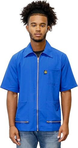 King Midas Professional Hair Barber Jacket - Ultra Lightweight Barber Jacket - Short Sleeves Salon Smocks in Saudi Arabia