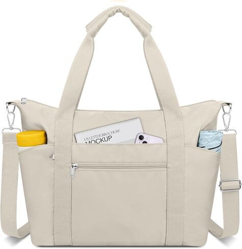 Travel Duffel Bag Gym Bag for Women, Waterproof Nylon Weekender Overnight Bag Personal Item Carry on Bags for Airplanes Hospital Sports Mommy Tote Bag Workout Dance Luggage Bag in Kuwait