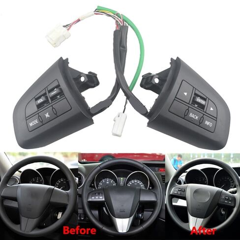 Steering Wheel Mounted Cruise Control Switch Butto Steering Wheel Control Button/Fit for Mazda 3 2010 Cx-5 Cx-7 Switch Car Styling Volume Mode Function in Saudi Arabia