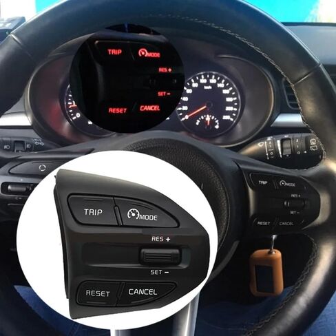 Steering Wheel Mounted Cruise Control Switch Butto/Fit for Kia Rio K2 Picanto 2017 2018 X LINE Steering Wheel Buttons Phone Volume RH Remote Cruise Control Switch(Model A) in Kuwait