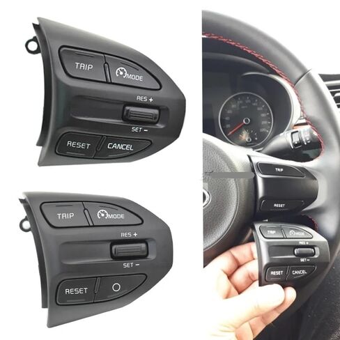 Steering Wheel Mounted Cruise Control Switch Butto/Fit for Kia Rio K2 Picanto 2017 2018 X LINE Steering Wheel Buttons Phone Volume RH Remote Cruise Control Switch(Model A) in Kuwait