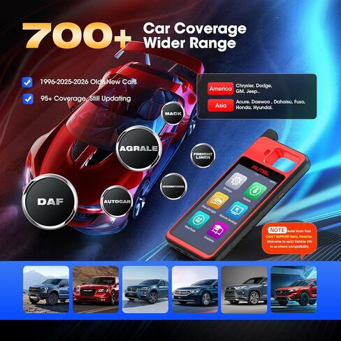 Autel Scanner MaxiIM KM100(X), 2026 New Car Diagnostic Scan Tool, Lifetime Fre.e Updates, OBD-Learn on 95% Car, Wireless Auto Tool, Auto VIN & Scan VIN/License, Android 9.0, 2+64GB, 5.5in 1280x720 in Saudi Arabia