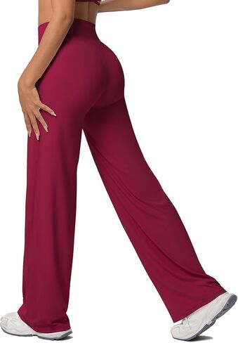 MEIVSO Womens Wide Yoga Pants High Waisted Butt Lifting Leggings Seamless Gym Bottoms in Saudi Arabia