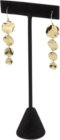 SSWBasics-Black Velvet Earring T-Bar Display - Pack of 50-Earring Display Stands - Case of 50- Bulk Item - Smooth & Soft Jewelry Display Item for Retail Jewelry , Holds 2 Individual Earrings in Saudi Arabia