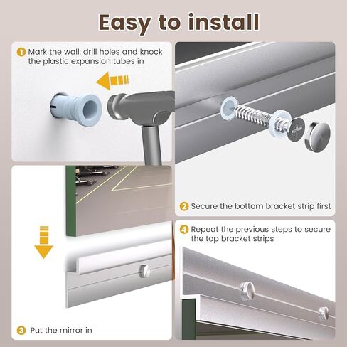 مرآة صالة الألعاب الرياضية المنزلية من LOAAO، مقاس 48 بوصة × 24 بوصة - قطعتان من مرايا الصالة الرياضية للجدار، بدون إطار، زجاج مقسى، مرايا كبيرة للتمرين لصالة الألعاب الرياضية المنزلية، واستوديو الرقص، وغرفة اليوجا، وصالة الألعاب الرياضية في المرآب in Kuwait