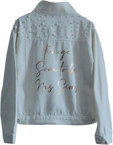 سترة السيدة بيرل جان العروس سترة الدنيم هدية الزفاف الشخصية in Kuwait