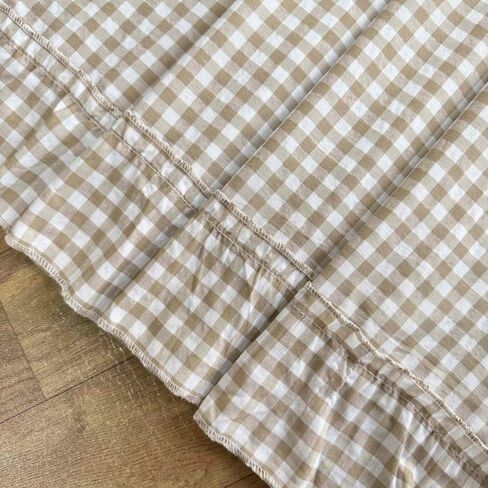 بني فاتح ساحر بوفالو تحقق نمط شير التعادل حتى ستارة البالون الستارة للمطبخ رفع تكدرت الرومانية المكفوفين لنافذة صغيرة مقهى شرفة قضيب جيب 1 لوحة (بني، W59xH39 بوصة) in Kuwait